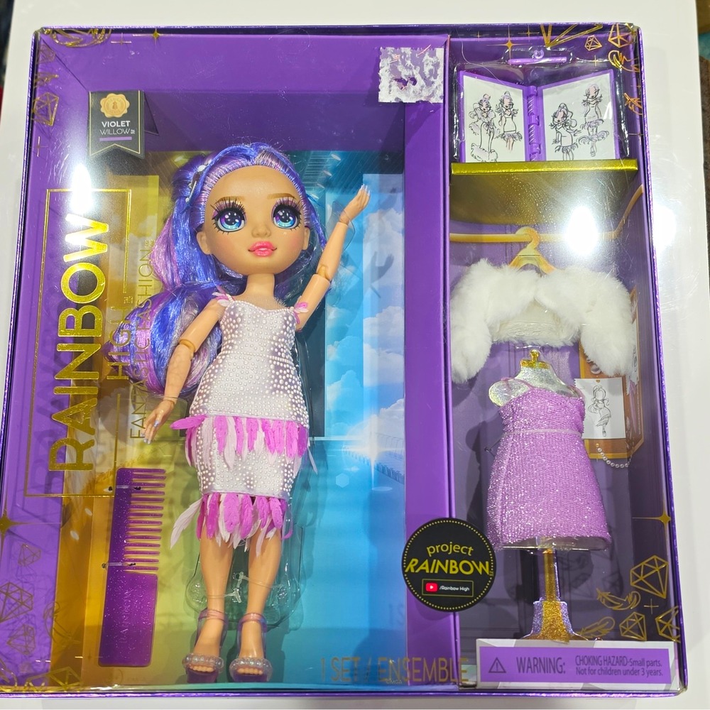 Rainbow High Violet Willow Project Rainbow 11 in Doll Set Articulated Unopened